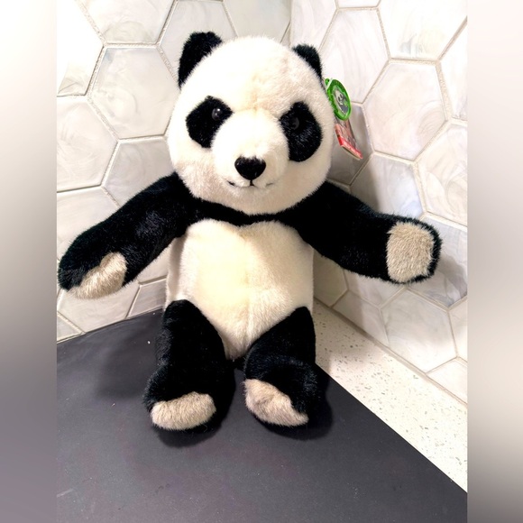 Panda Plush Stuffed Animal Busch Gardens VINTAGE World Wildlife Fund 1999 - Picture 1 of 8